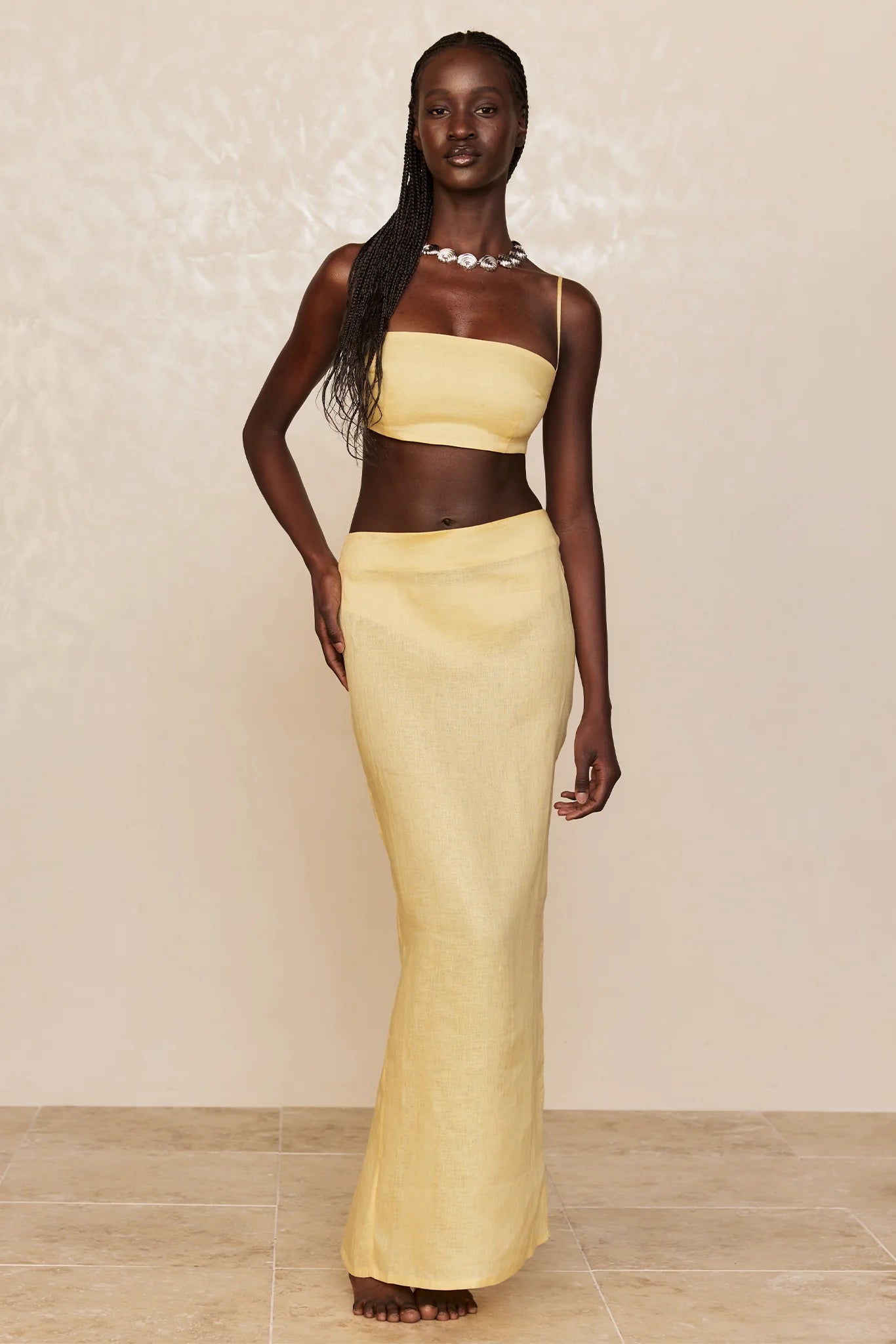 Fontelina Linen Skirt - Honey